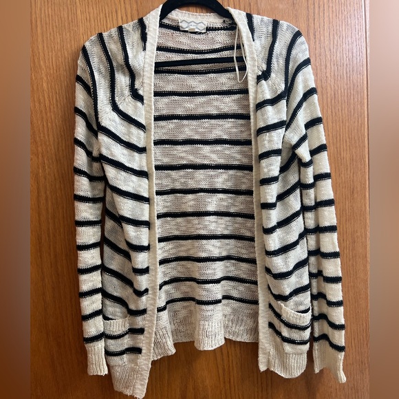 Pink Rose Sweaters - Striped cardigan sweater